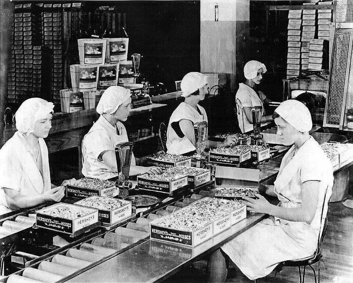 Hershey Factory Workers Individually Wrapping By Hand, 1937