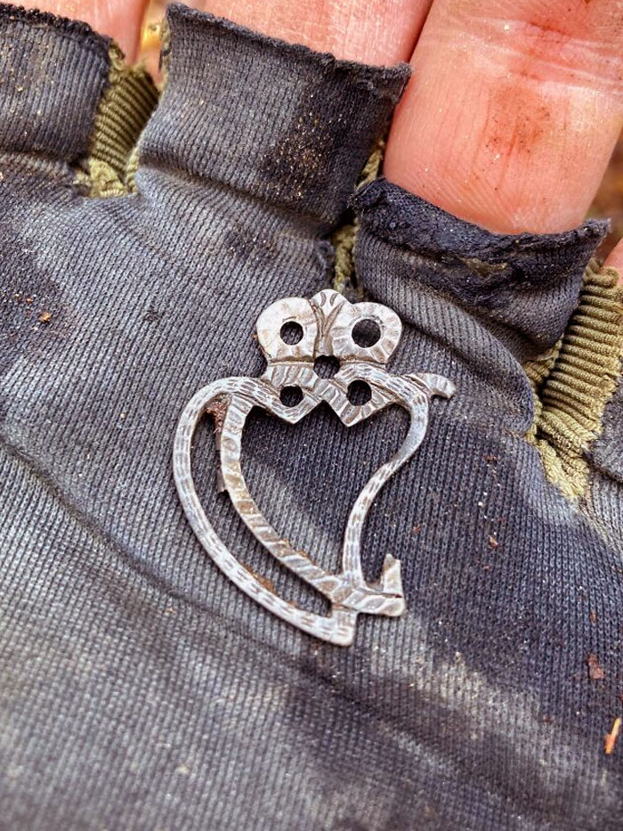 This Silver Pin I Found While Metal Detecting Is Called A Luckenbooth Brooch. Scottish Tradition But Likely Traded With Native Americans 300 Years Ago