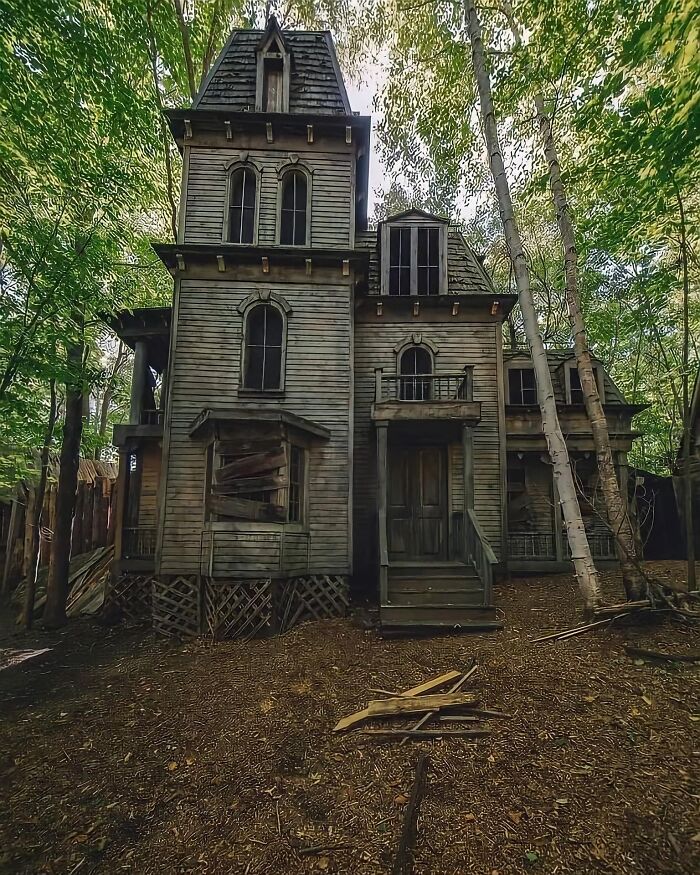 Abandoned Mansion In The Forest