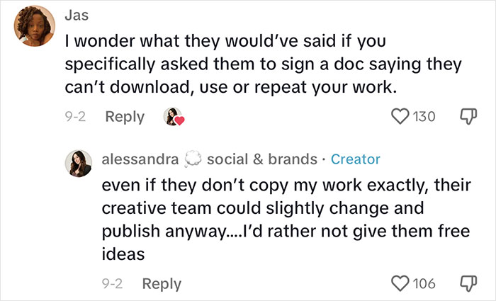 Woman Shows How Companies Try To Steal Creative Ideas From You Woman Shows How Companies Try To Steal Creative Ideas From You