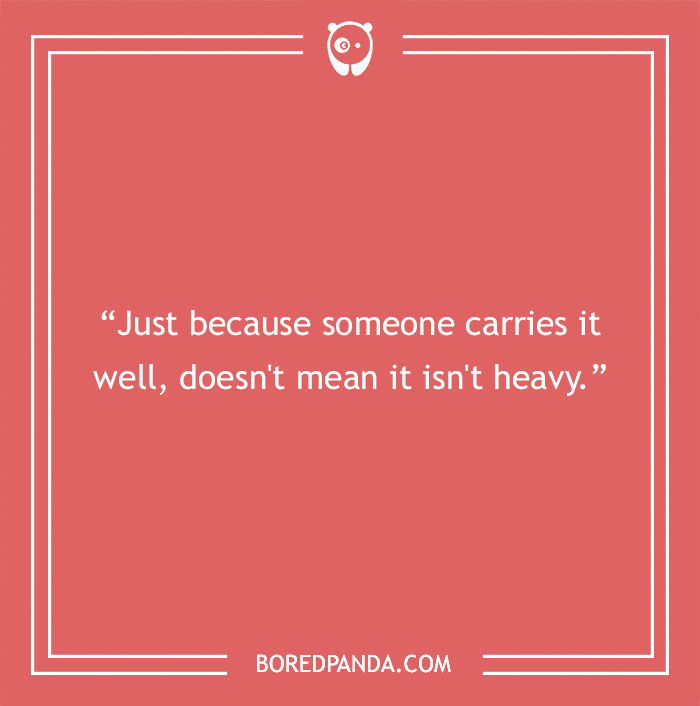 Quote about carrying