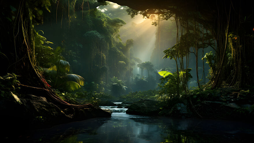 Images Of The Amazon Rainforest I Created Using Ai