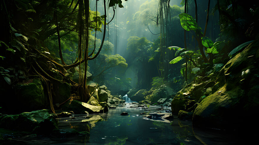 Images Of The Amazon Rainforest I Created Using Ai
