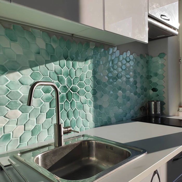 green mosaic pattern backsplash green mosaic pattern backsplash