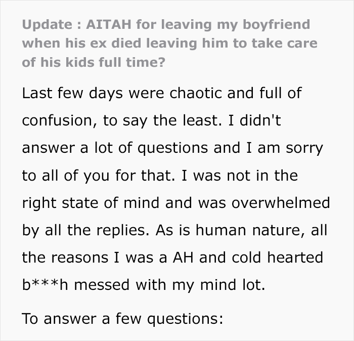 Woman Refuses To Be A Stepmother To Her BF's Kids After Their Mother Dies, Gets Told To 'Grow Up' Woman Refuses To Be A Stepmother To Her BF's Kids After Their Mother Dies, Gets Told To 'Grow Up'