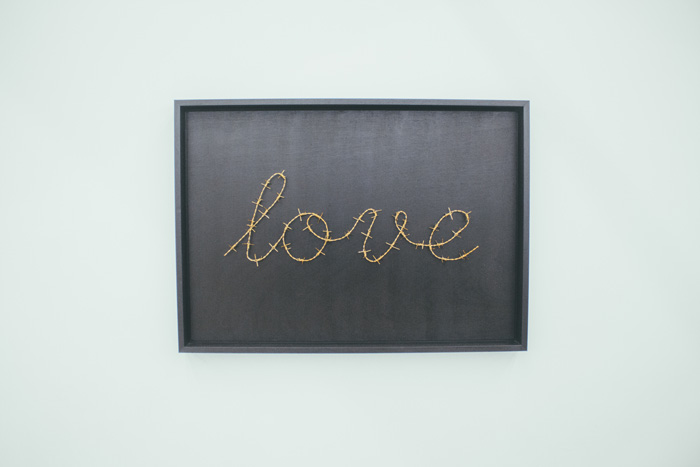  Love framed text sign