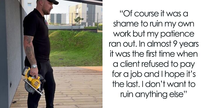 Builder Destroys Beautifully Done Terrace After Client Didn’t Pay For It For Over 3 Weeks