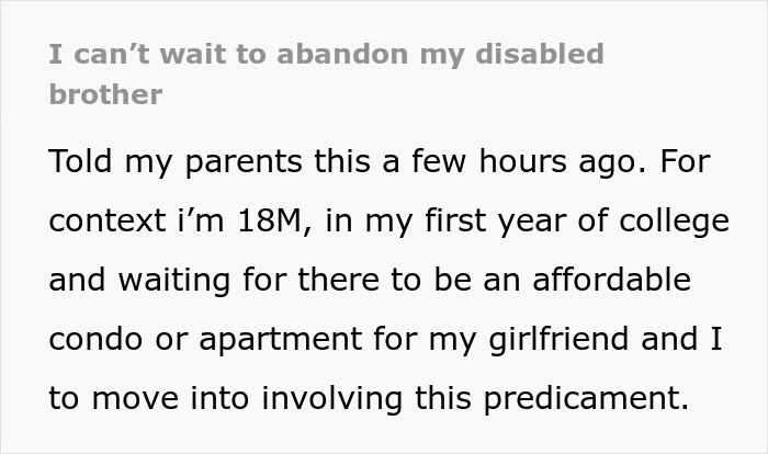  “I Can’t Wait To Abandon My Disabled Brother”: The Internet Showers Man With Support