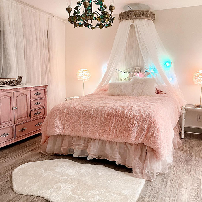 Pink princess master bedroom 
