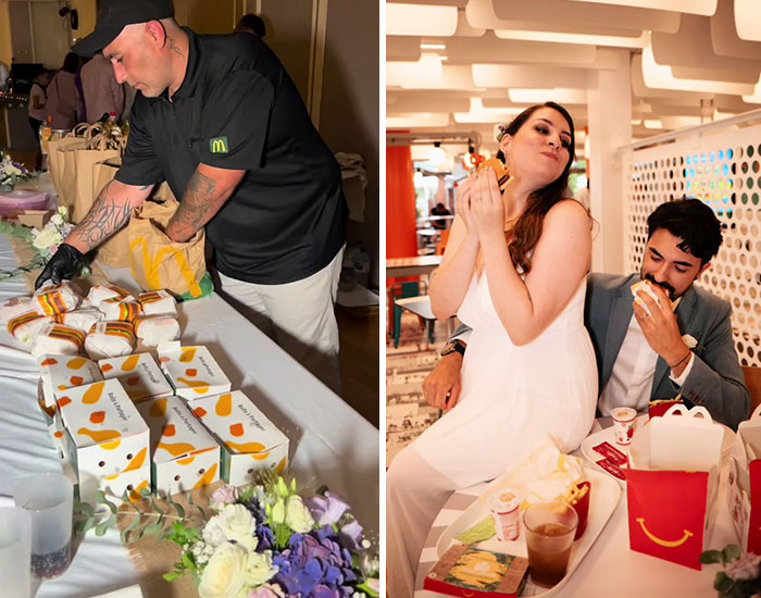 Newlyweds Serve McDonald’s At The Reception, Guests Say ‘I’m Loving It’, But The Internet Is Divided
