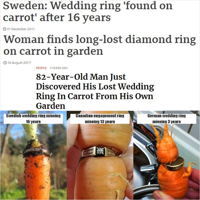 Til If You Ever Lose Your Wedding Ring, Start Planting Carrots In Your Garden