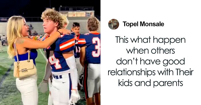 Proud Mom Claps Back After Photo Of Her Hugging Son Post-Game Raises Eyebrows