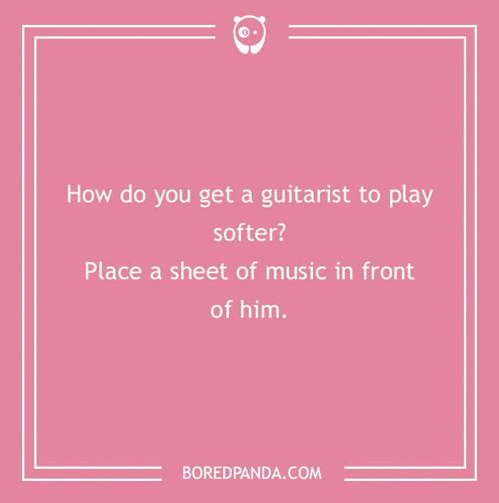 Joke about a guitarist 