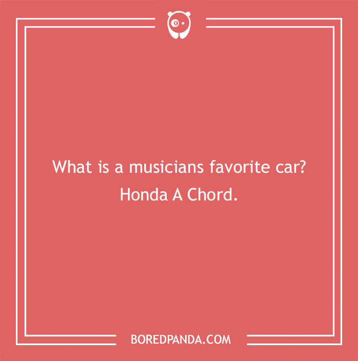 Joke about musicians favorite car