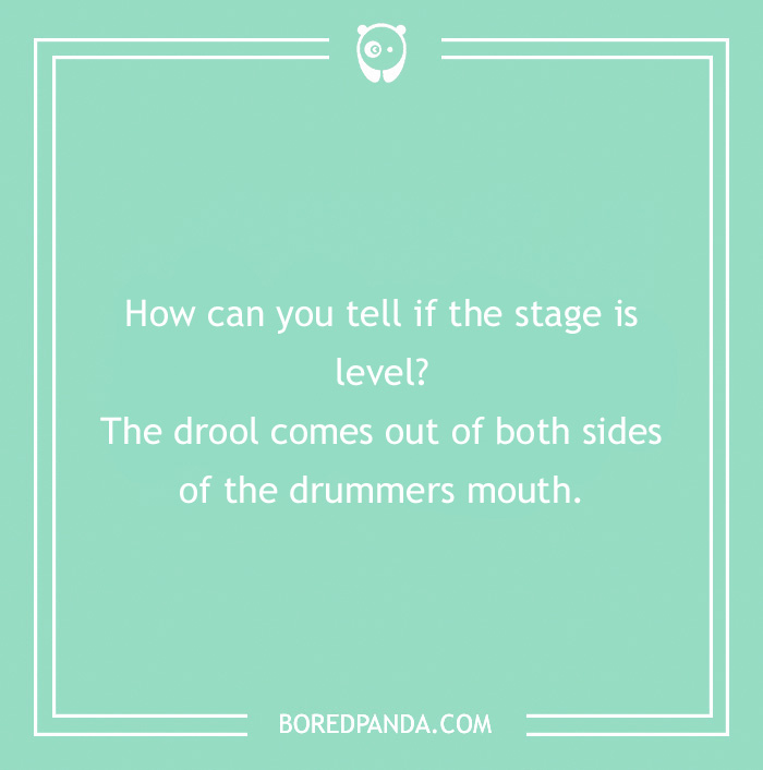 Joke about drummers