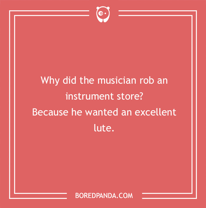 Joke about musician robbing an instrument store