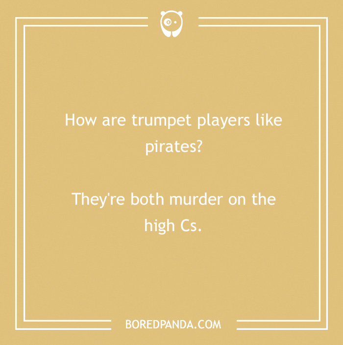 Joke about trumpet players