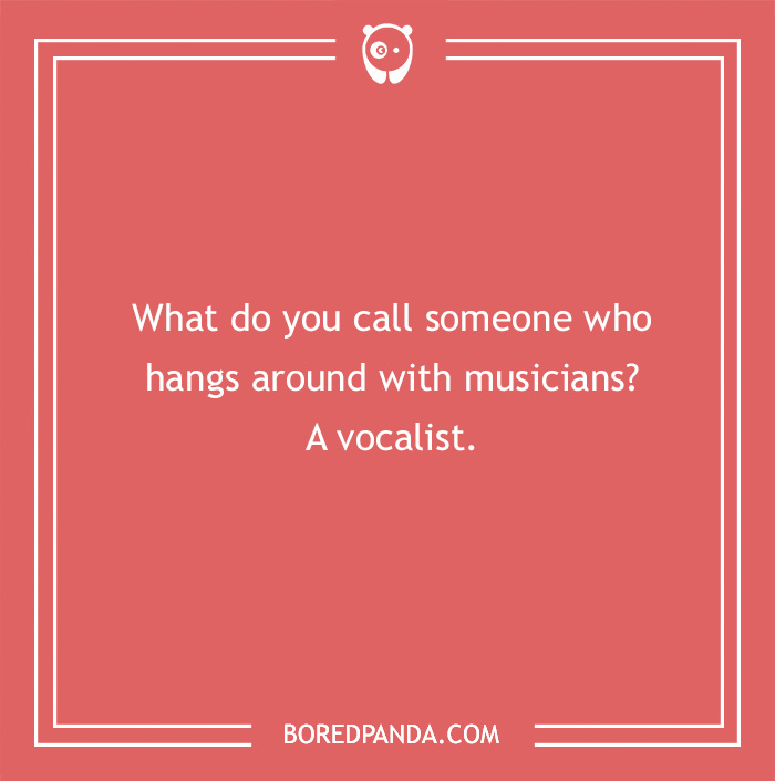 Joke about musicians and vocalist