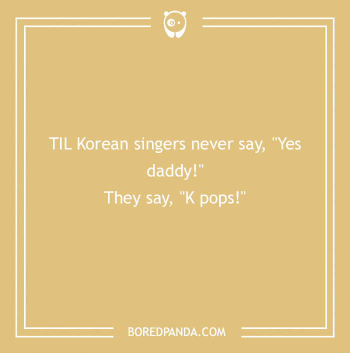Joke about Korean singers