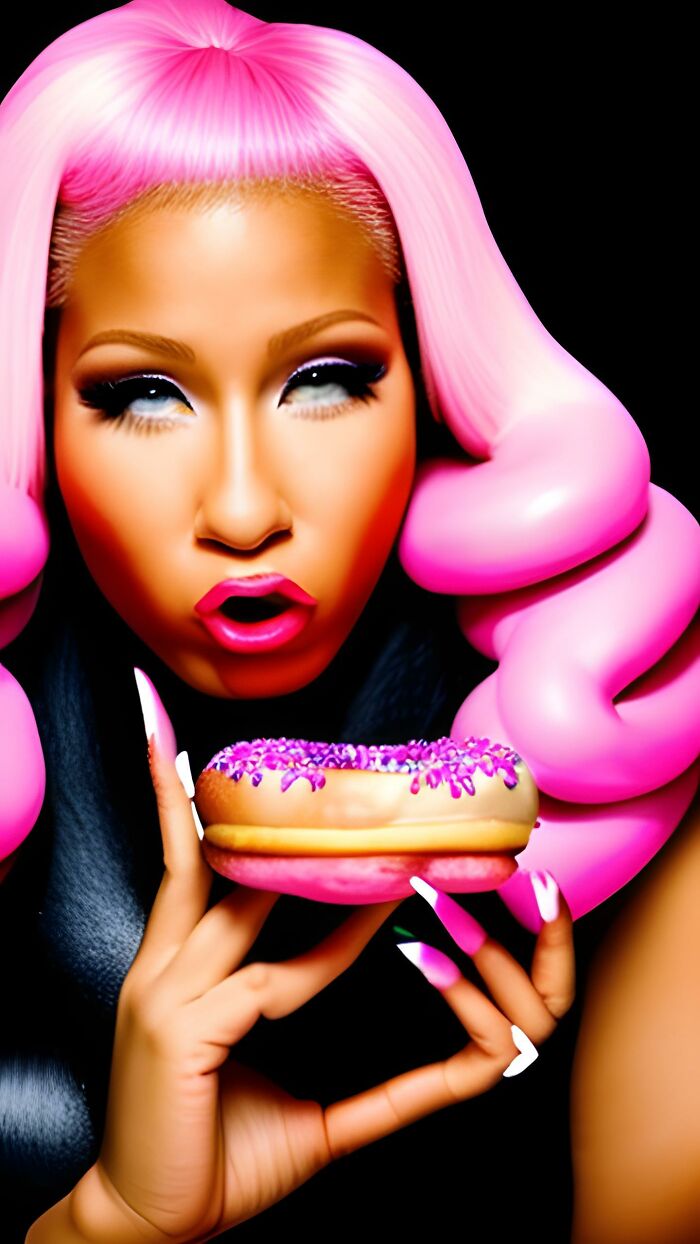 "Nicki Minaj Eating A Donut"