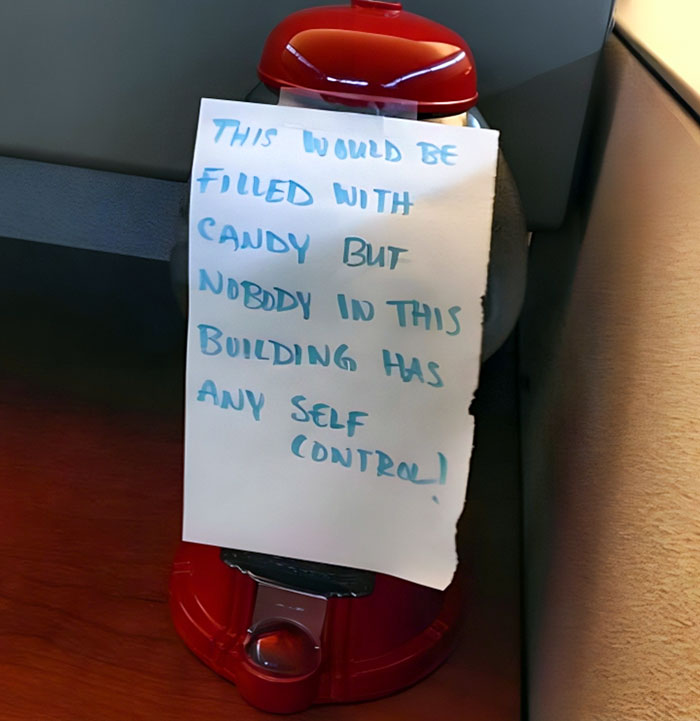 Our Office Candy Guy Left Us A Note