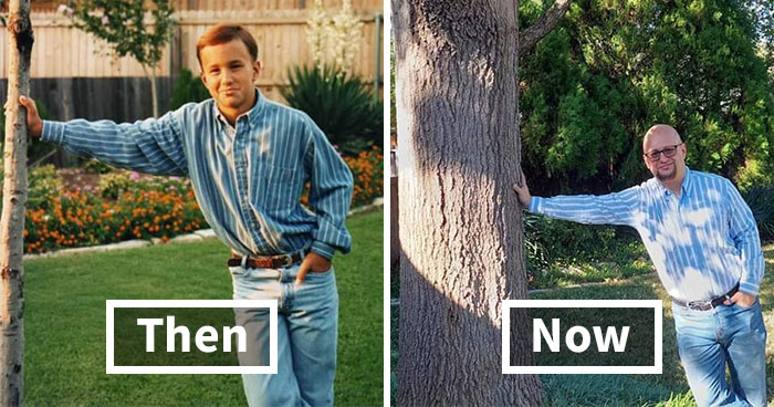 40 Times People Tried To Recreate Their Photos Years Later And Nailed It (New Pics)