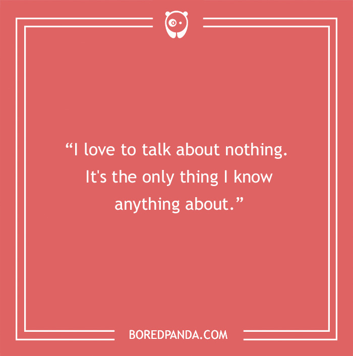Oscar Wilde quote on talking about nothing