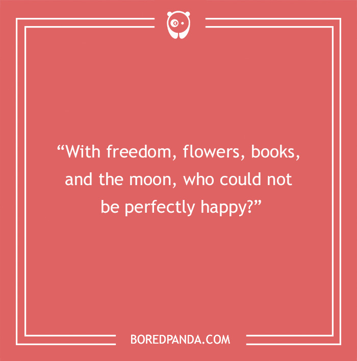 Oscar Wilde quote about freedom, flowers, books and the moon