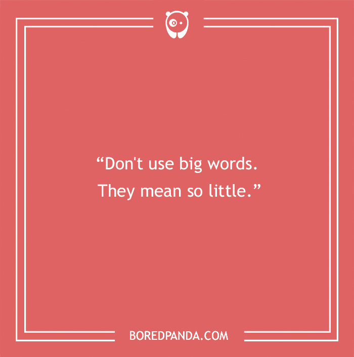 Oscar Wilde quote about big words