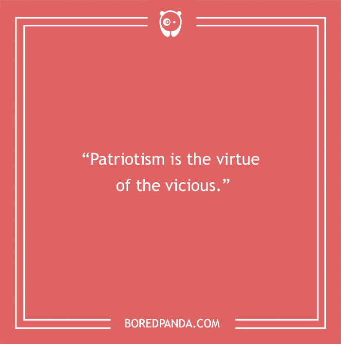 Oscar Wilde quote on patriotism and vicious