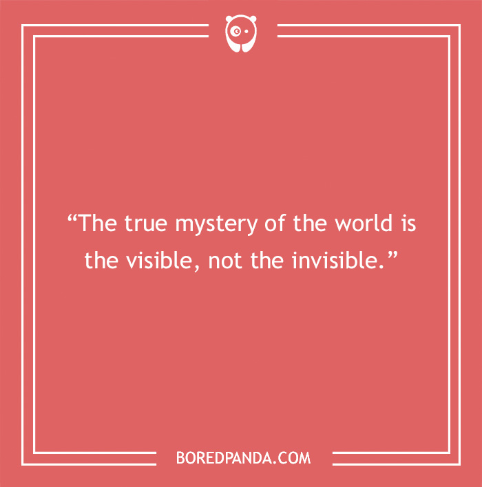 Oscar Wilde quote on mystery of the world