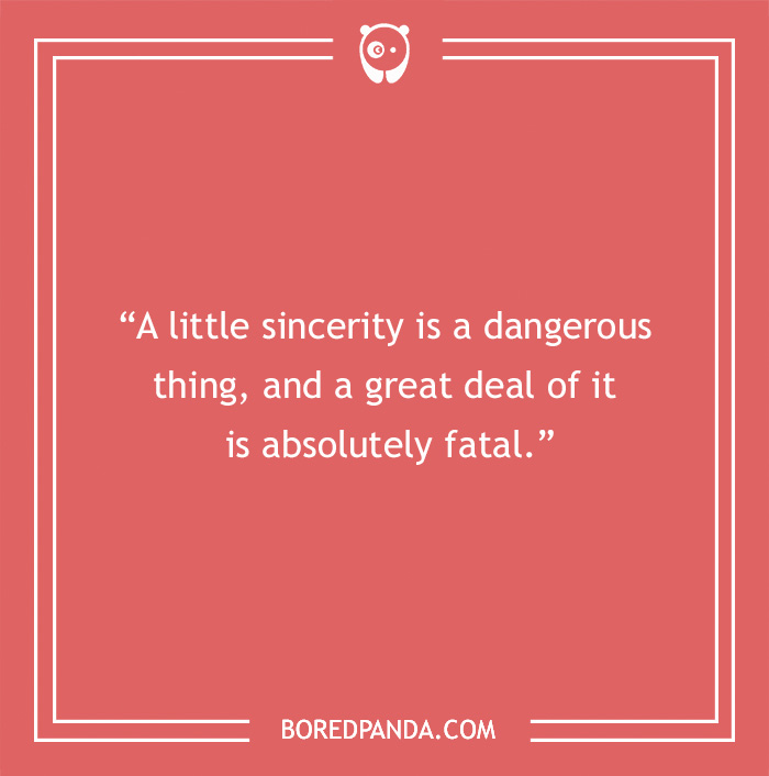Oscar Wilde quote on sincerity