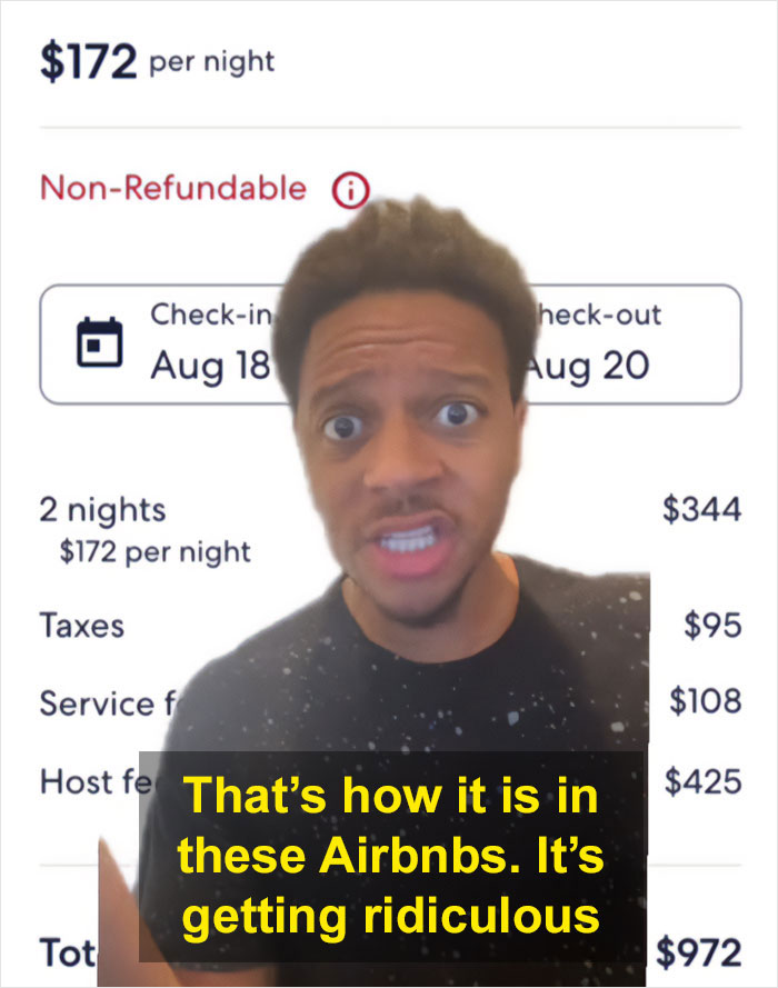 "We're Going Back To Hotels": Man Shares How His $172 Listing Became $972 After Ridiculous Fees "We're Going Back To Hotels": Man Shares How His $172 Listing Became $972 After Ridiculous Fees