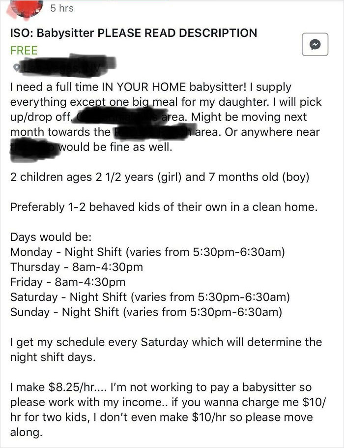 Need A Babysitter/Slave