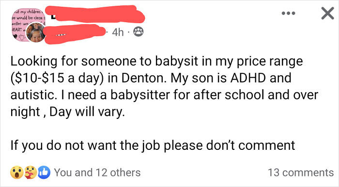 $15 A Day! And She Needs Overnight Care Too