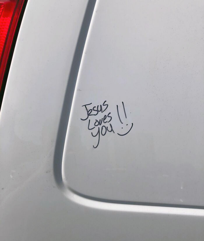 Not Sure Why Anyone Thinks It's Okay To Write In Permanent Marker On Anyone's Car