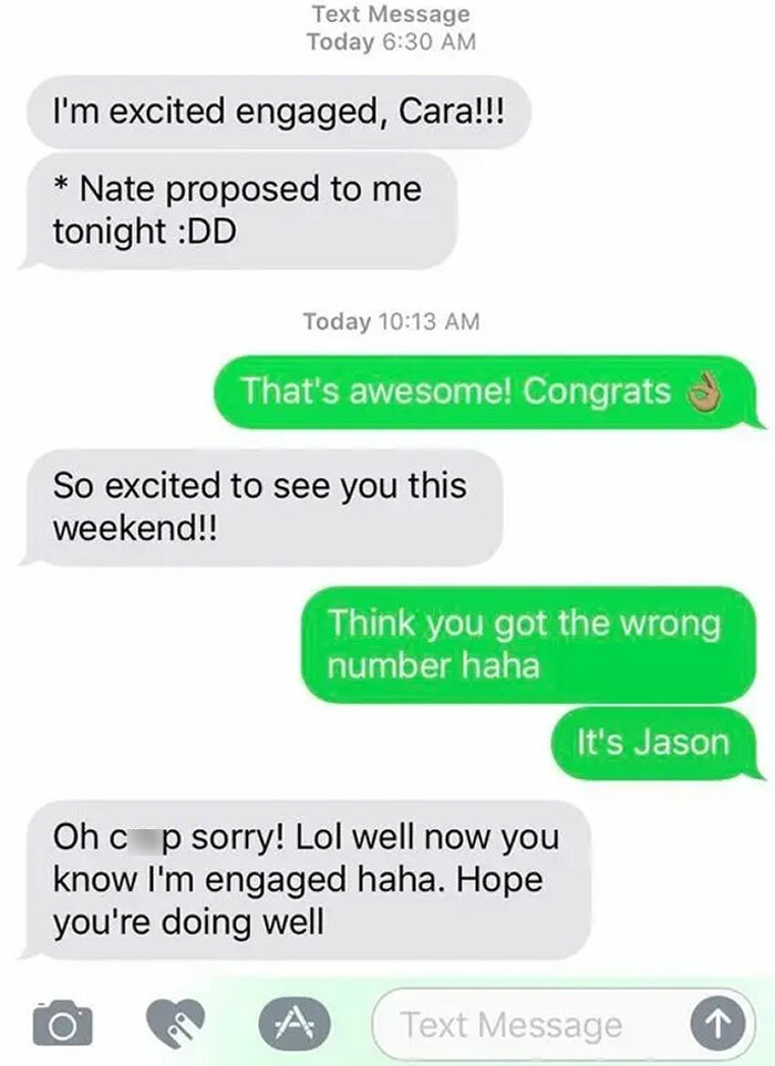 Haven't Spoken To My Ex In A Year. She "Accidentally" Texted Me To Tell Me That She Got Engaged