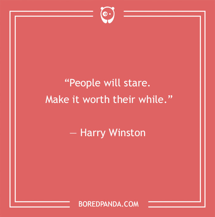 Harry Winston quote on fashion