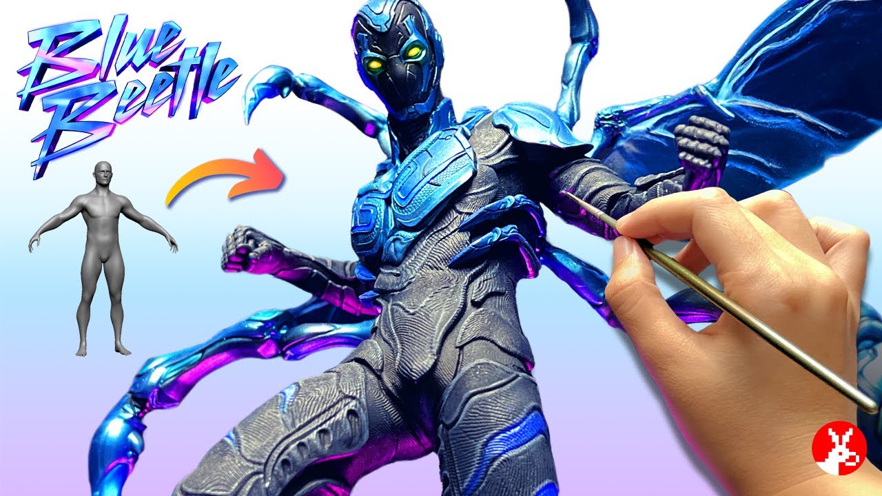 I Made Blue Beetle Figure From Scratch