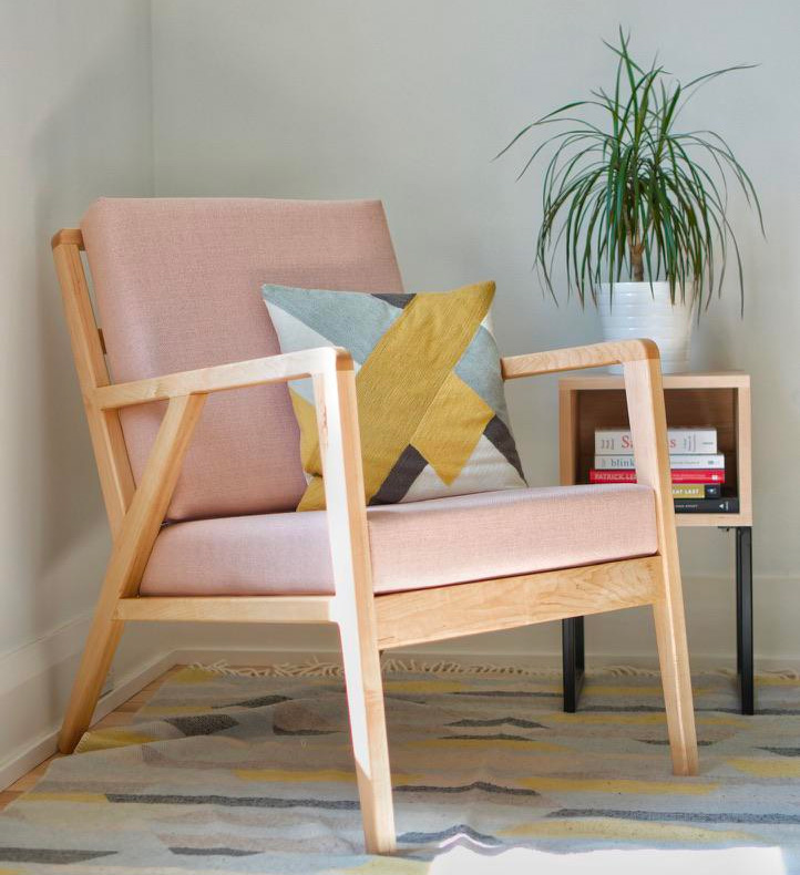 pink Mid-century modern chair