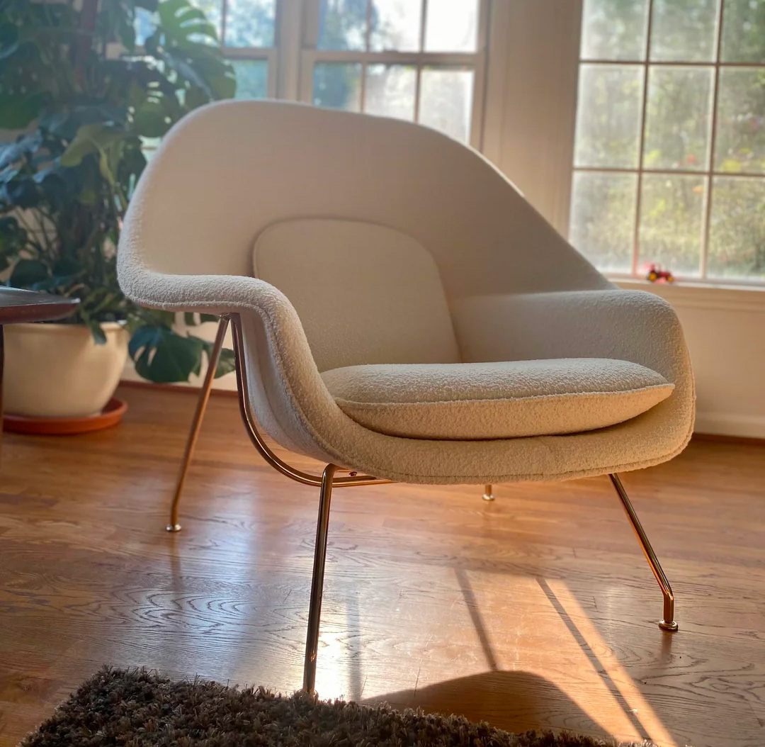 Womb chair in the room