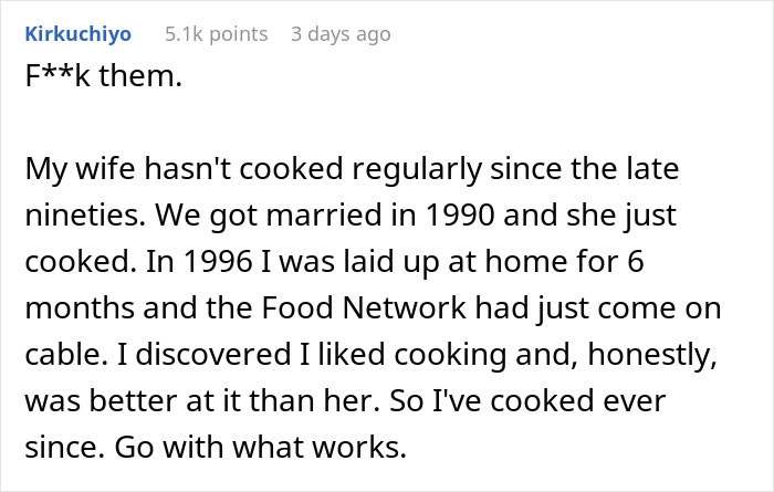 Woman Maliciously Complies With Her MIL And Chills With Men Instead Of Helping Out In The Kitchen