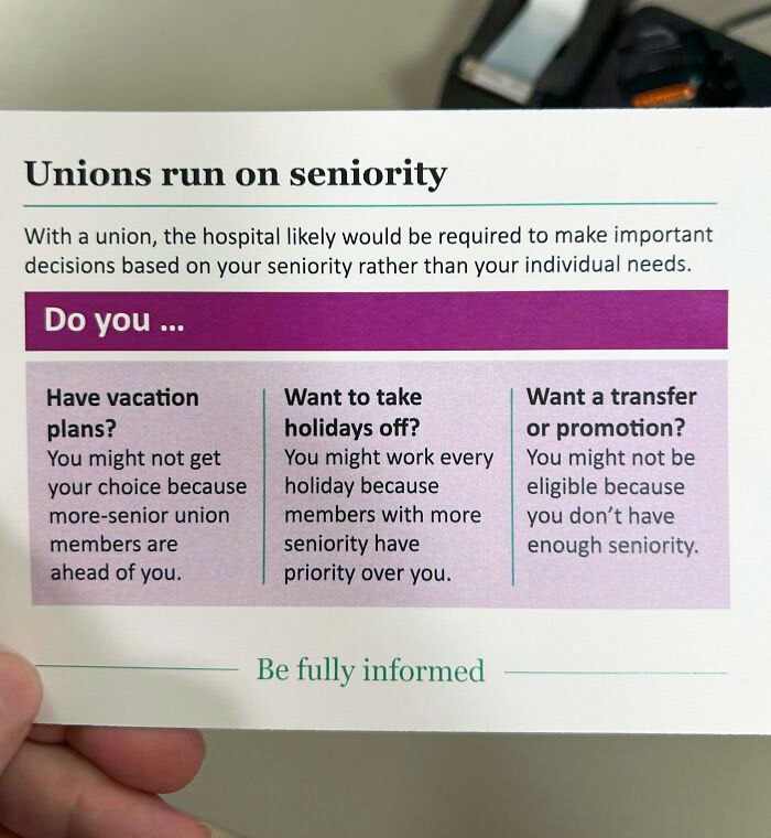 A Senior Nursing Manager Was Handing This Out In The Hospital To Workers