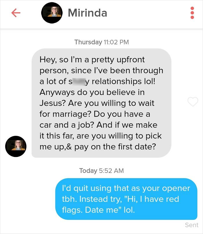 "Hi There, I'm A Red Flag. Date Me"