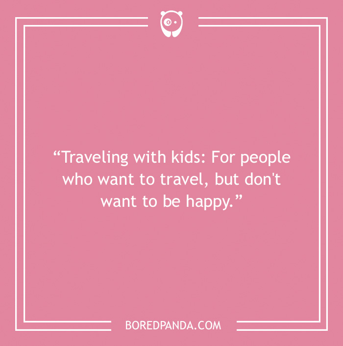 Road trip joke about traveling with kids 