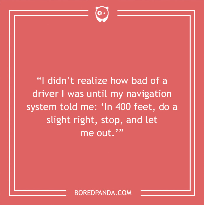 Road trip joke about navigation system 