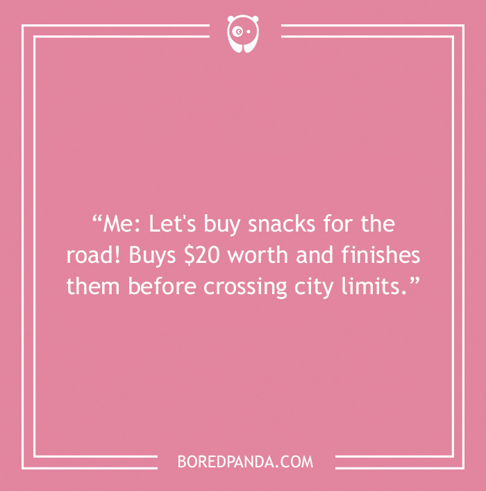 Road trip joke about snacks 