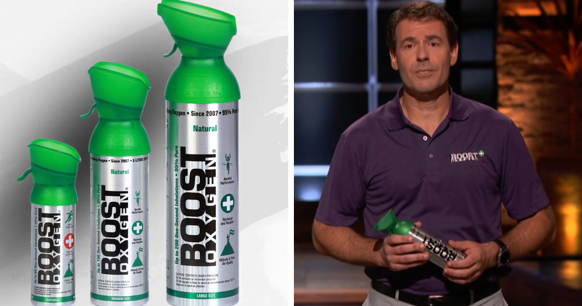 "Boost Oxygen" presents their oxygen bottles on the Shark Tank show