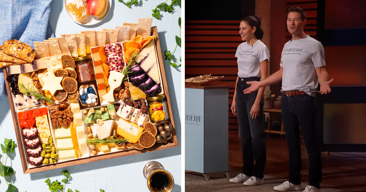 "Boarderie" presents their cheese board on the Shark Tank show