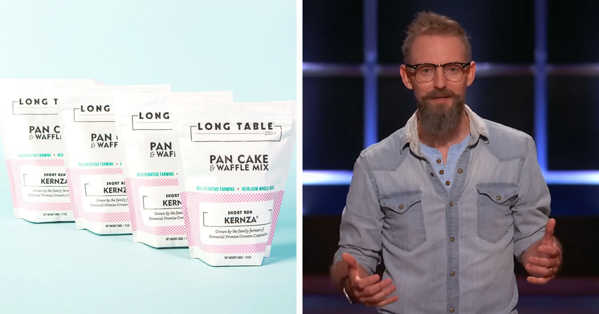 "Long Table Pancakes" presents their pancake and waffle mixtures on the Shark Tank show
